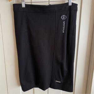 Sportalm- Black Athletic Pencil Skirt Knee-Length-Duel Back Zipper-Size 6
